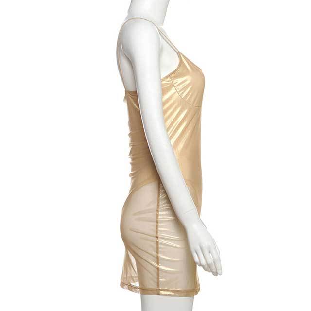 Night Out Partywear See Through Cami Mini Dress