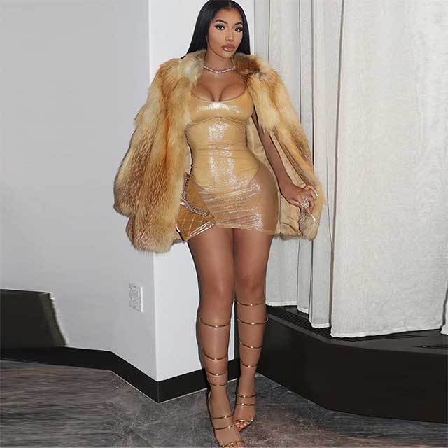 Night Out Partywear See Through Cami Mini Dress