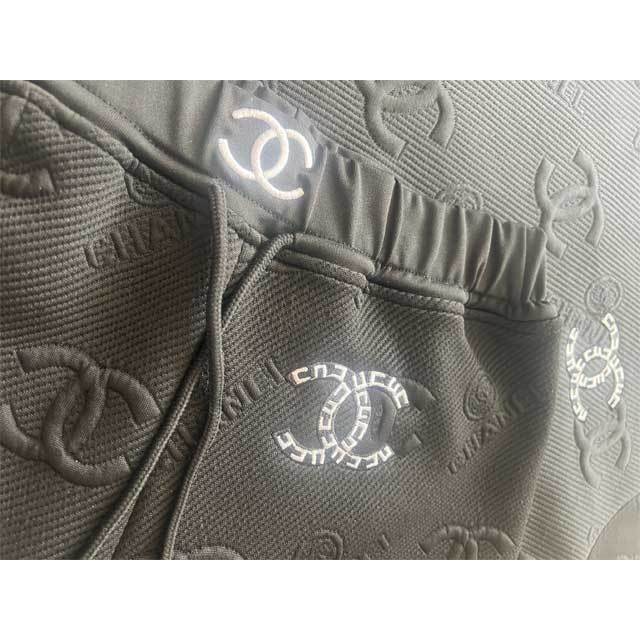 Embroidery Embossing Casual Short Set