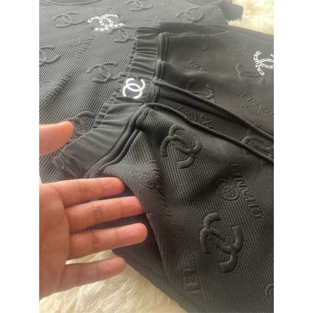 Embroidery Embossing Casual Short Set