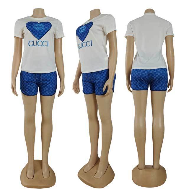 Fashion Embroidery Casual Short Set