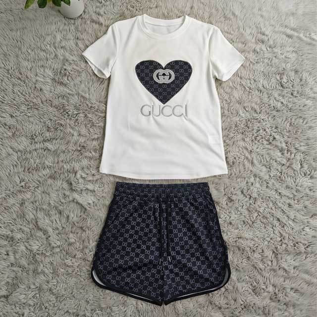 Fashion Embroidery Casual Short Set