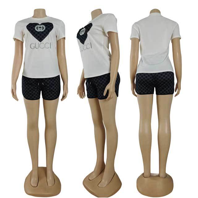 Fashion Embroidery Casual Short Set