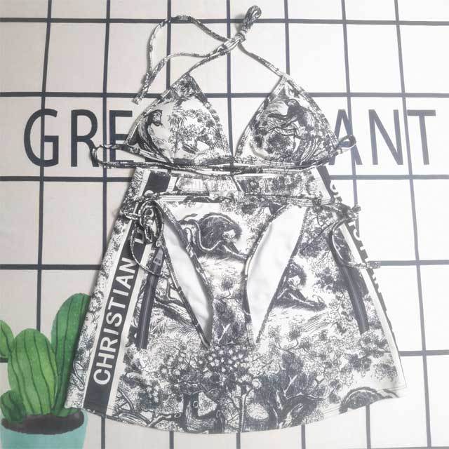 Fashion Print 3 Piece Bikini Set