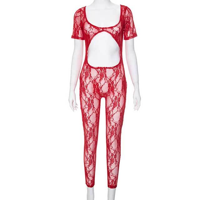 Lace Hollow Out Jumpsuit