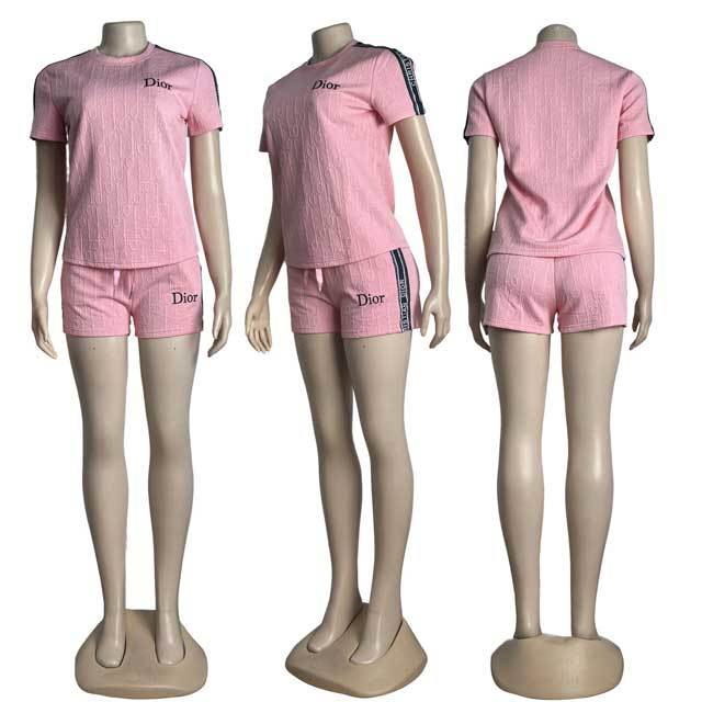 Embossing Casual Two Piece Set