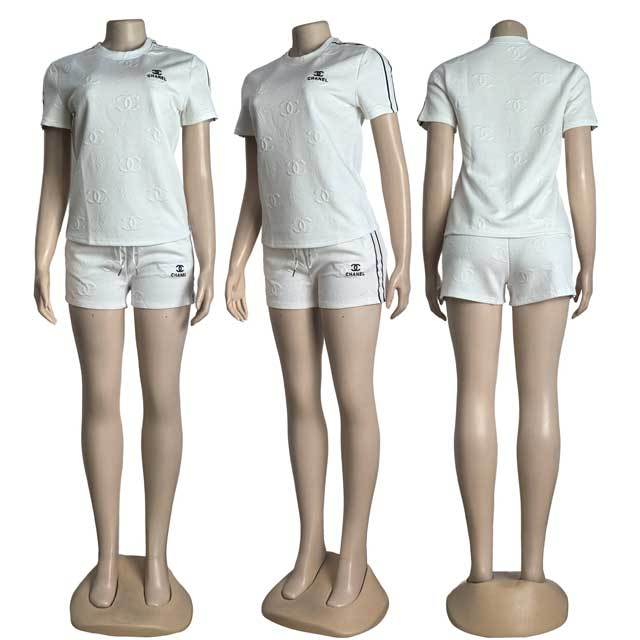 Embossing Women Two Piece Set