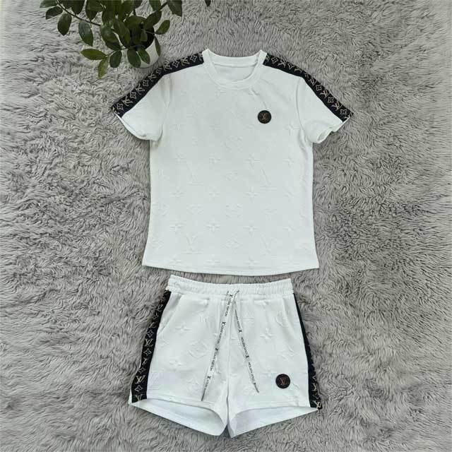 Fashion Embossing Women Short Set