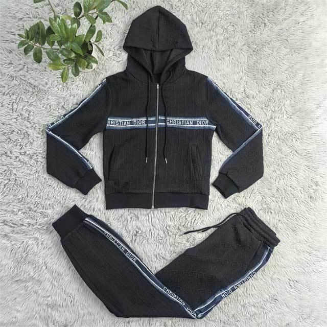 Letter Embossing Hooded Jogging Suit