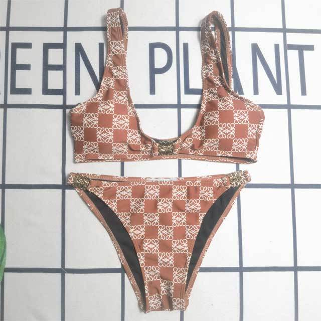 Metal Logo Printed Fashion Tankinis Set