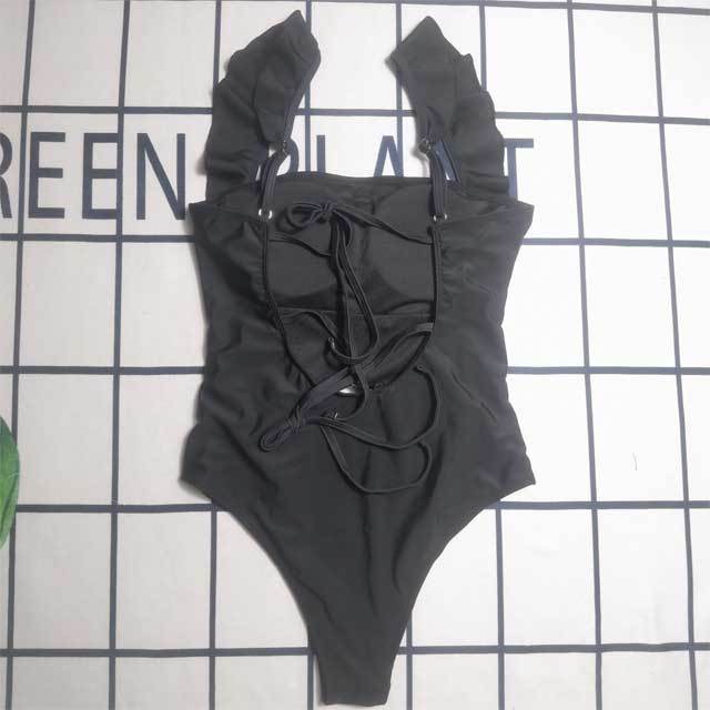Strappy Backless One Piece Swimwear