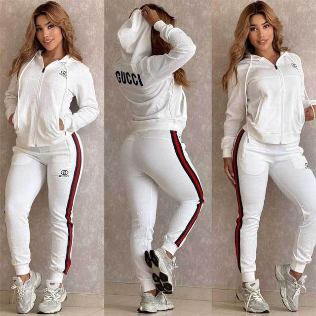 Striped Fashion Hooded Jogging Suit