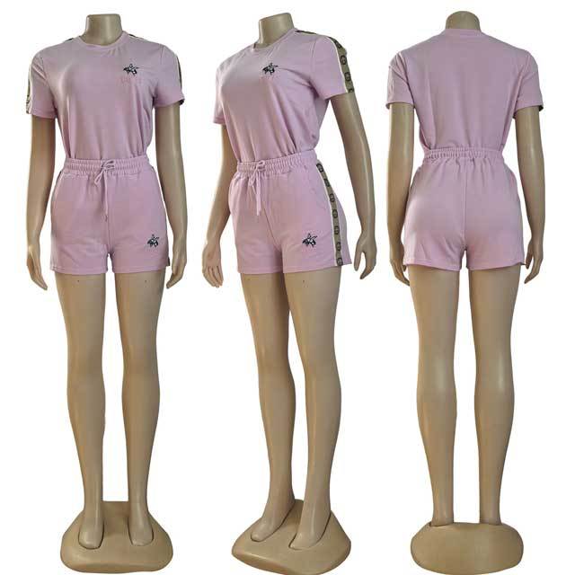 Embroidery Fashion Casual Short Set