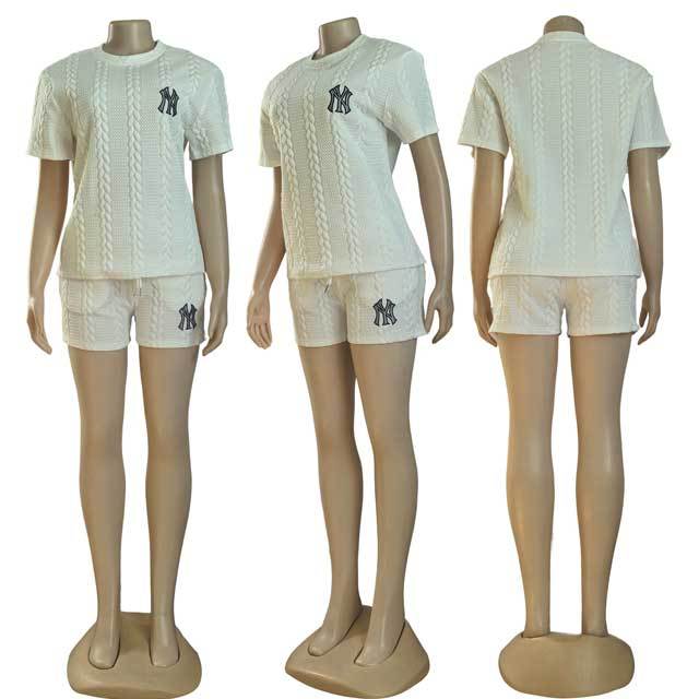 Fashion Jacquard Casual Short Set