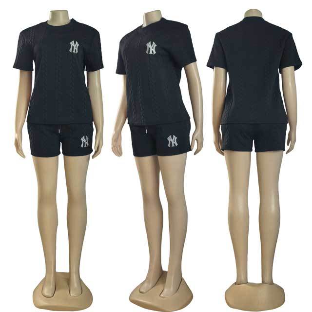 Fashion Jacquard Casual Short Set