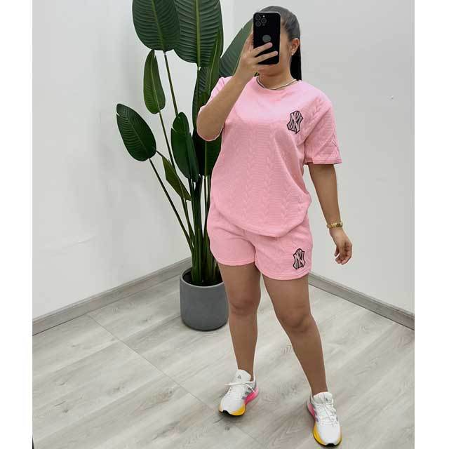 Fashion Jacquard Casual Short Set