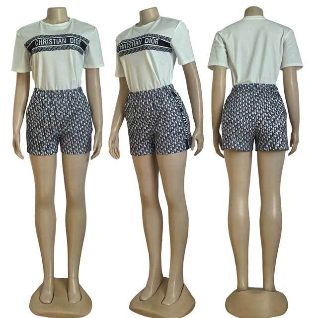 Fashion Print Casual Short Set