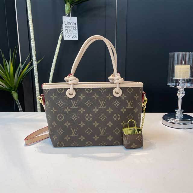 Fashion Print Leather Crossbody Handbag
