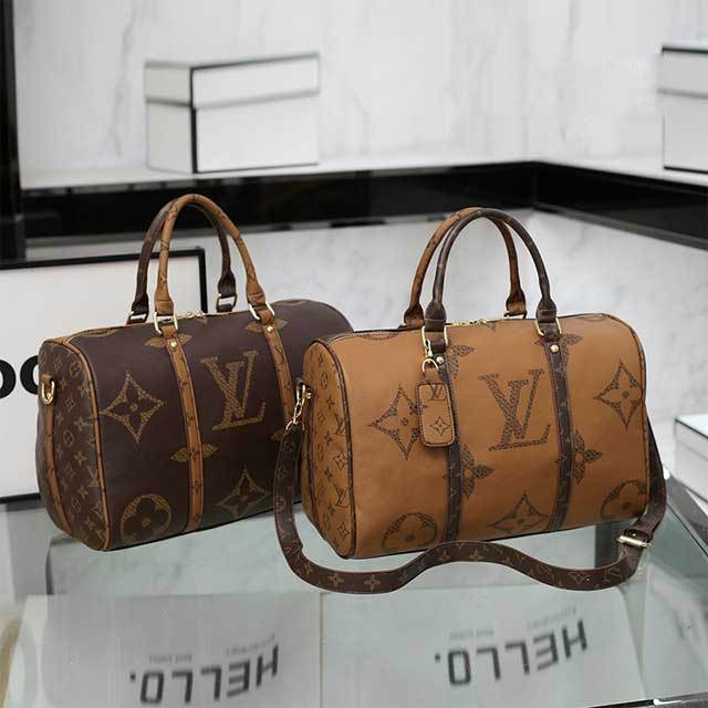 Leather Printed Crossbody Travel Bag