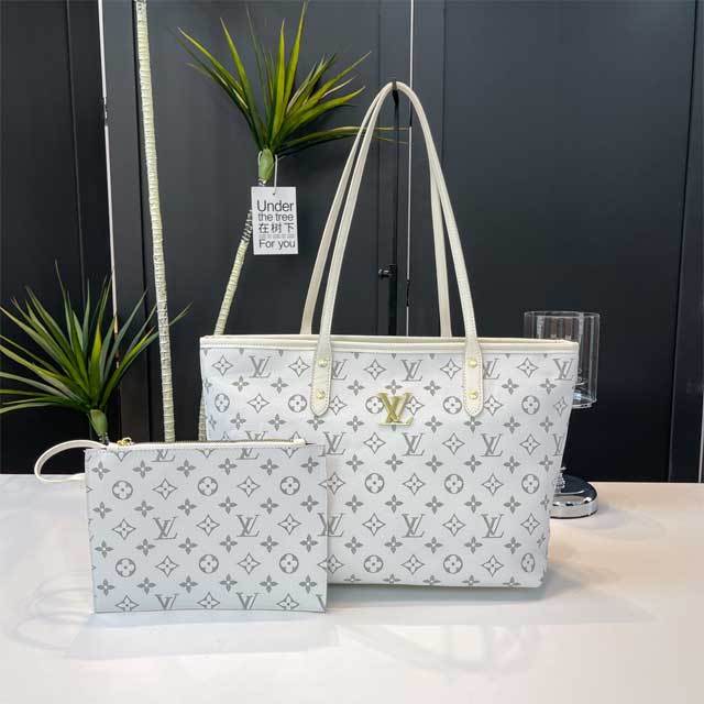 Metal Logo Leather Printed Women Handbag
