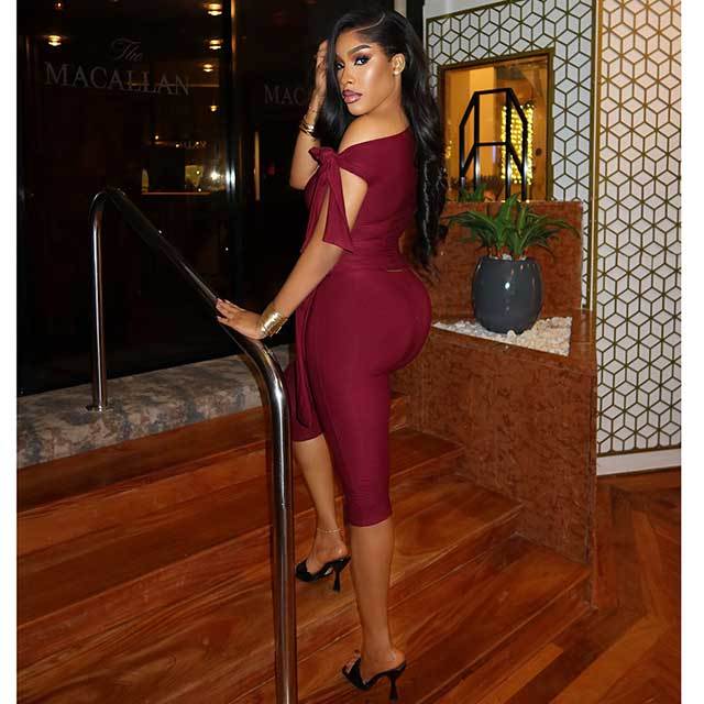 Casual Solid Color Off-shoulder Strap Pant Suit