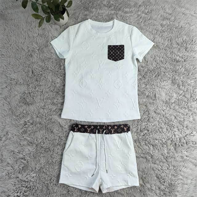Fashion Embossing Women Short Set