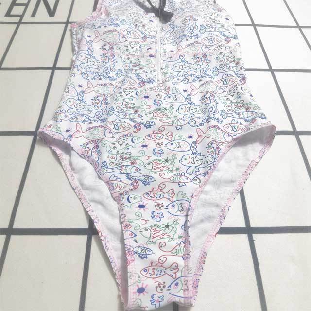 Fashion Print Hooded One Piece Swimwear