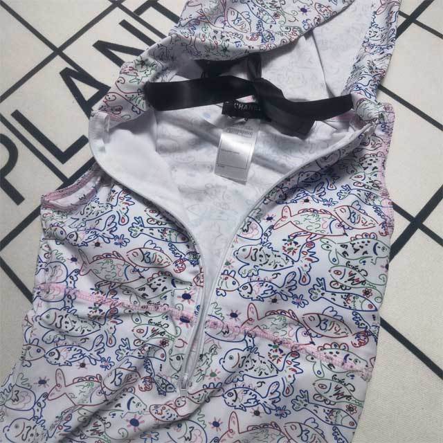 Fashion Print Hooded One Piece Swimwear
