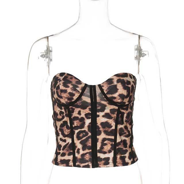 Leopard Printed Corset Top