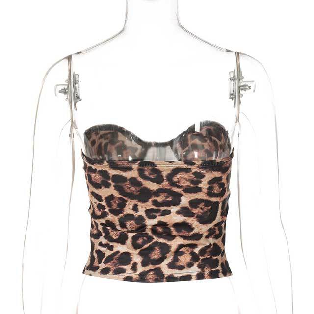 Leopard Printed Corset Top