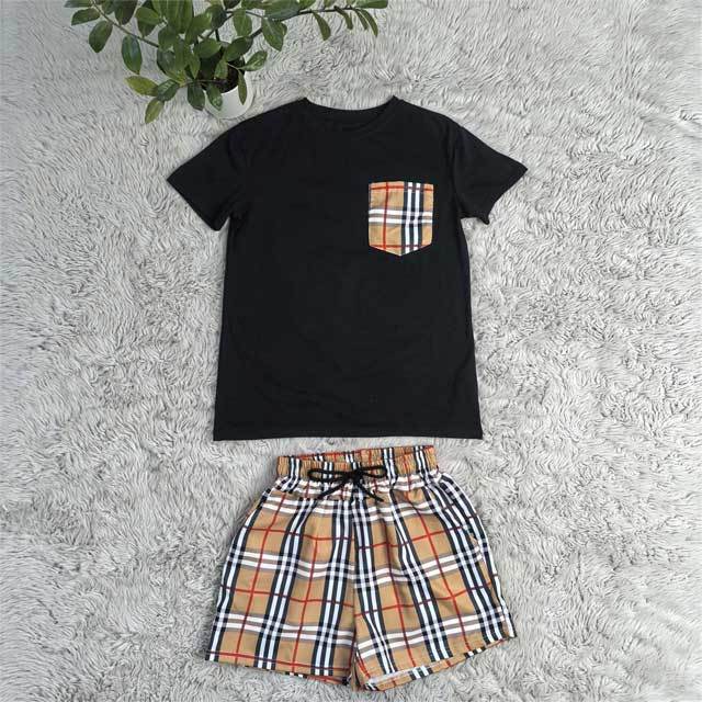 Plaid Print Women Casual Short Set