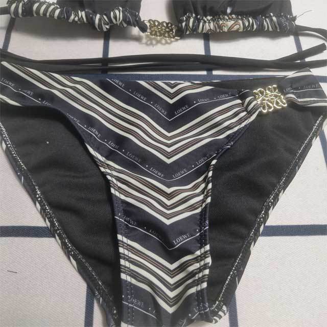 Metal Logo Printed Fashion Bikini Set