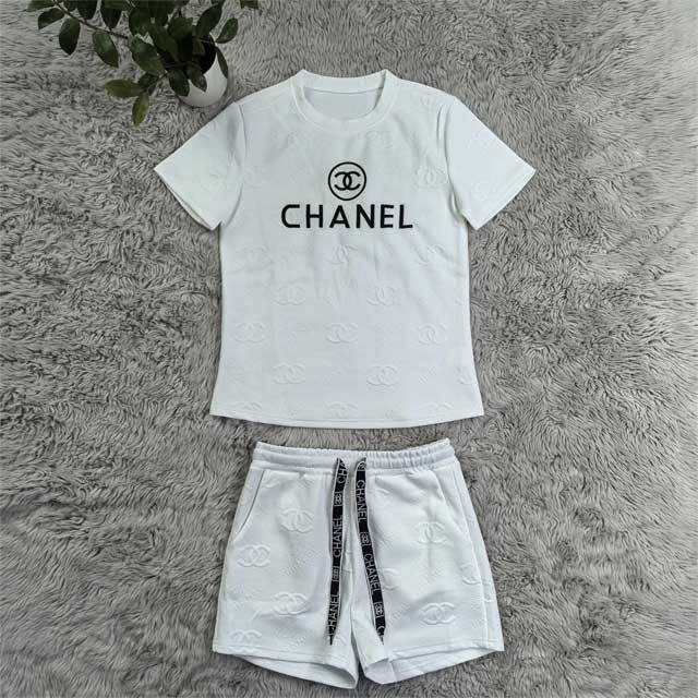 Embroidery Casual Sport Short Set