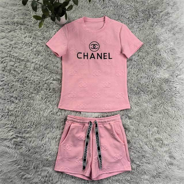 Embroidery Casual Sport Short Set