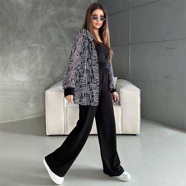 Fashion Printed Hooded Sun Protection Jacket