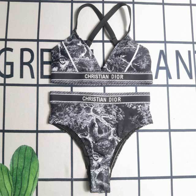 Printed Fashion Women High Waist Bikini Set