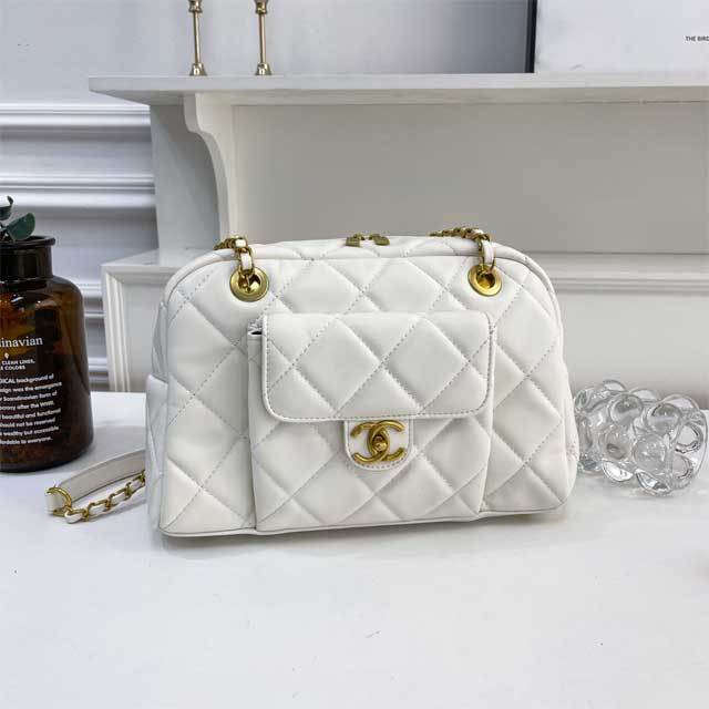 Fashion Logo Leather Women Shoulder Bag