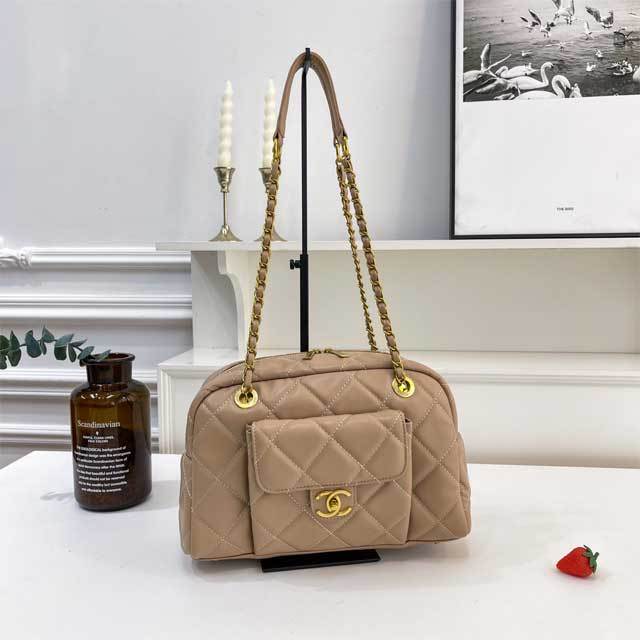 Fashion Logo Leather Women Shoulder Bag