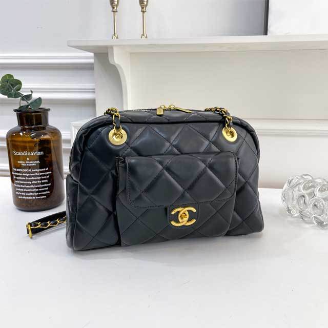 Fashion Logo Leather Women Shoulder Bag