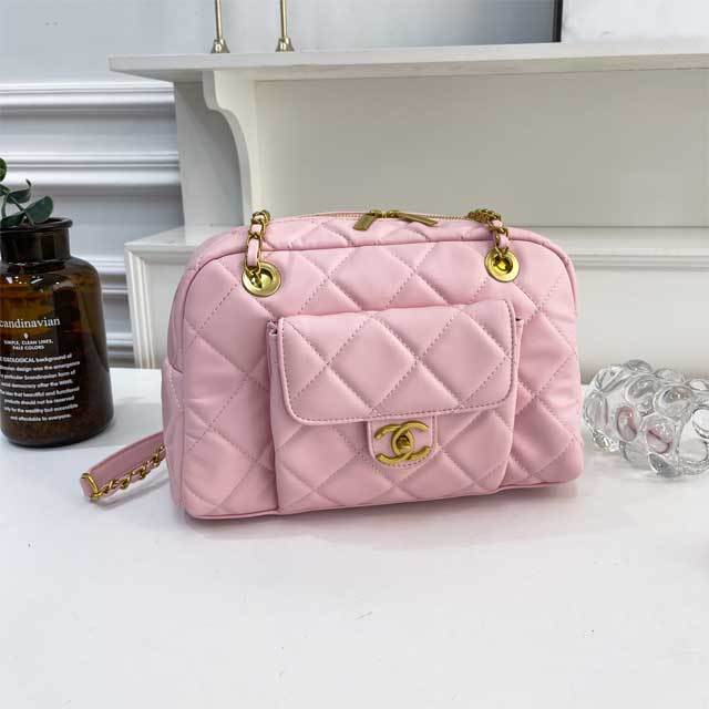 Fashion Logo Leather Women Shoulder Bag