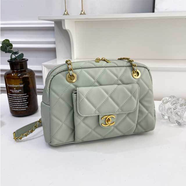 Fashion Logo Leather Women Shoulder Bag