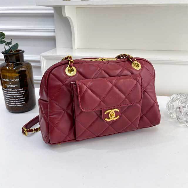 Fashion Logo Leather Women Shoulder Bag
