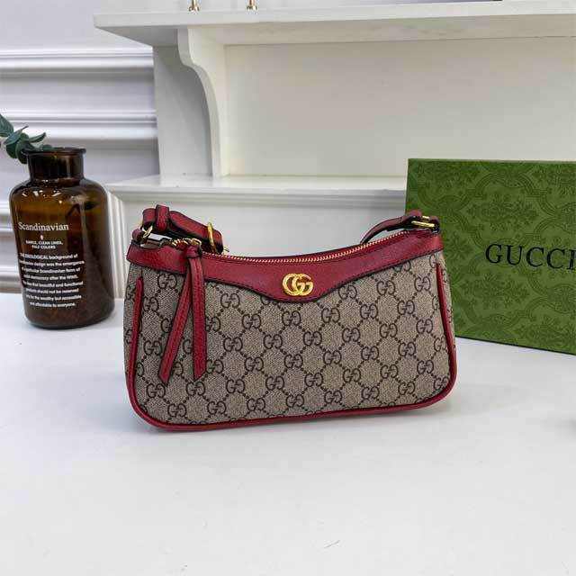 Metal Logo Leather Fashion Underarm Bag