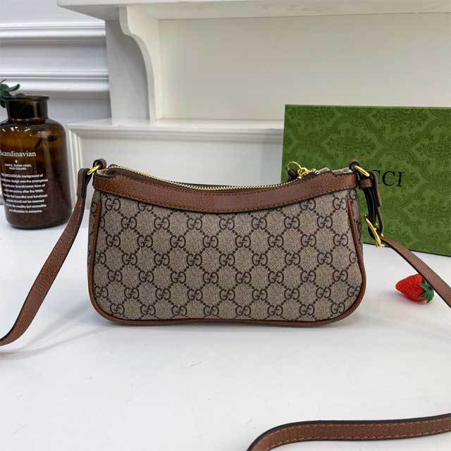 Metal Logo Leather Fashion Underarm Bag