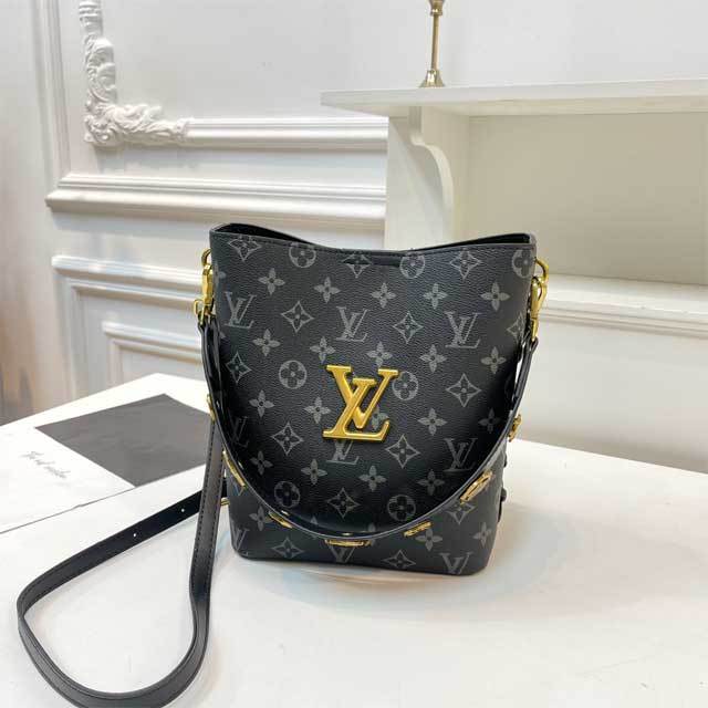 Metal Logo Leather Printed Crossbody Bag
