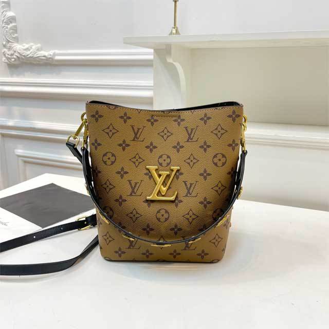 Metal Logo Leather Printed Crossbody Bag