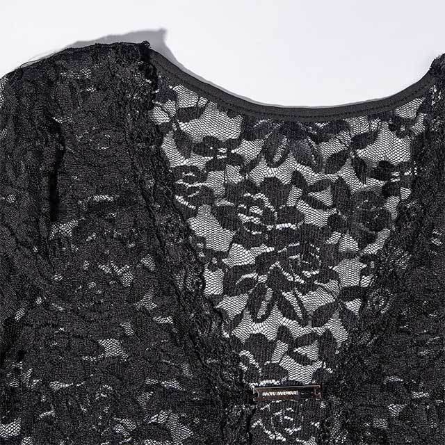 Plunging V Neck Lingerie Lace Dress