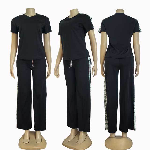 Short Sleeve Casual Tracksuit Set