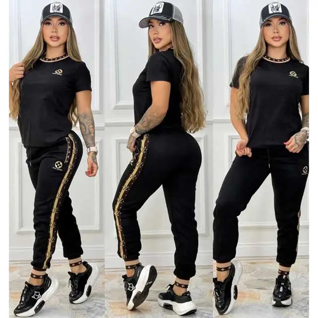 Short Sleeve Casual Women Jogging Suit