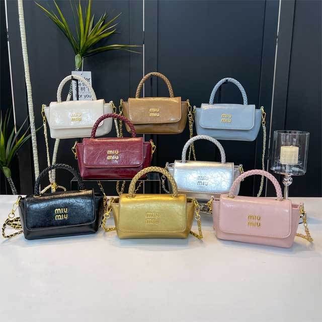 Chained Leather Crossbody Purses